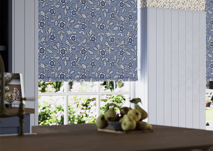 Land & Shore River (Blackout), Blue Red - Roller Blind - Image 5